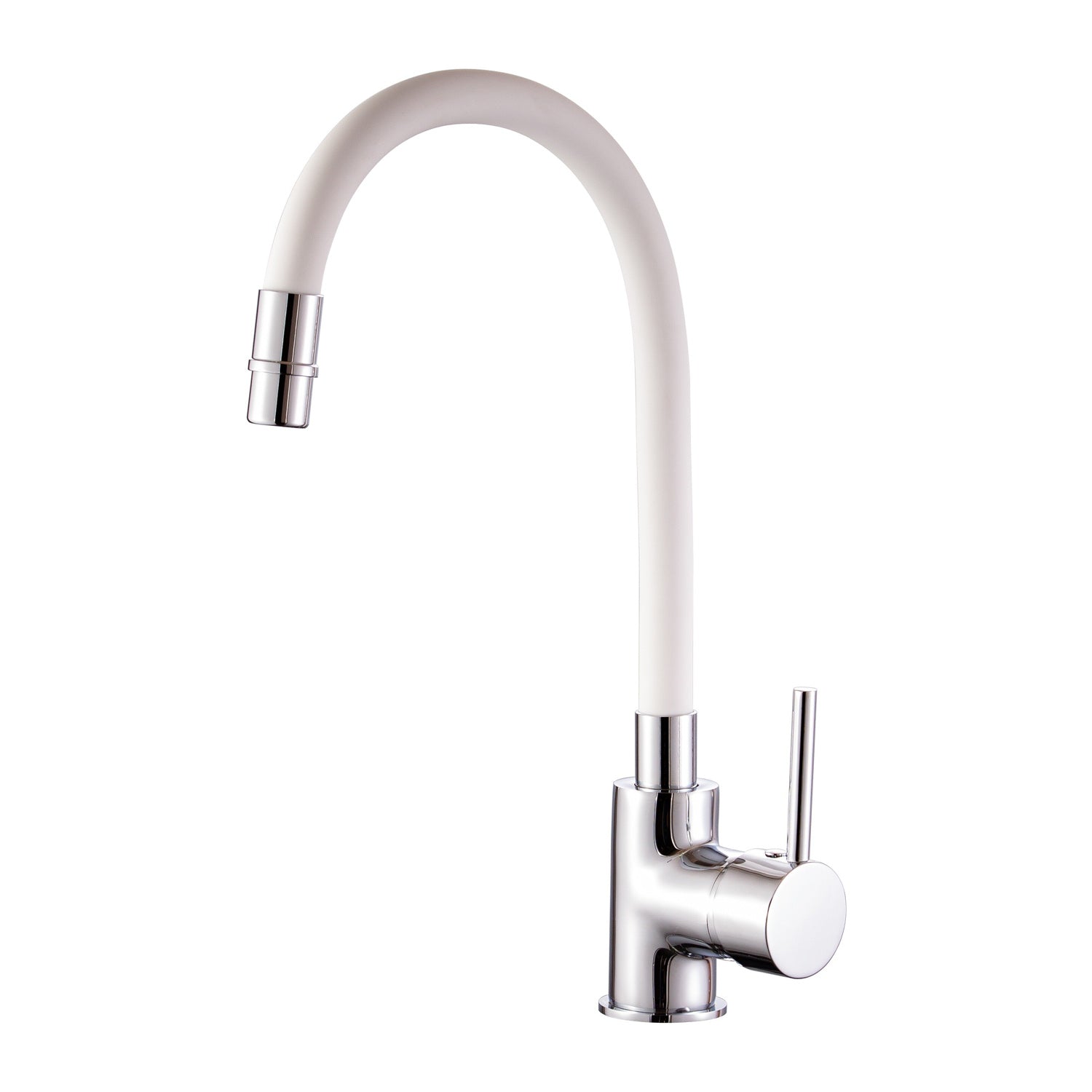 Miscelatore cucina con canna flessibile e girevole in silicone bianco Mixlav by CeramicStore | Lo specialista del tuo bagno