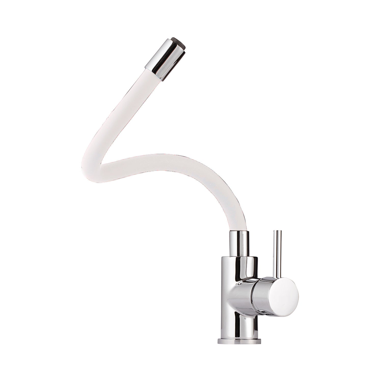  Miscelatore cucina con canna flessibile e girevole in silicone bianco Mixlav by CeramicStore | Lo specialista del tuo bagno