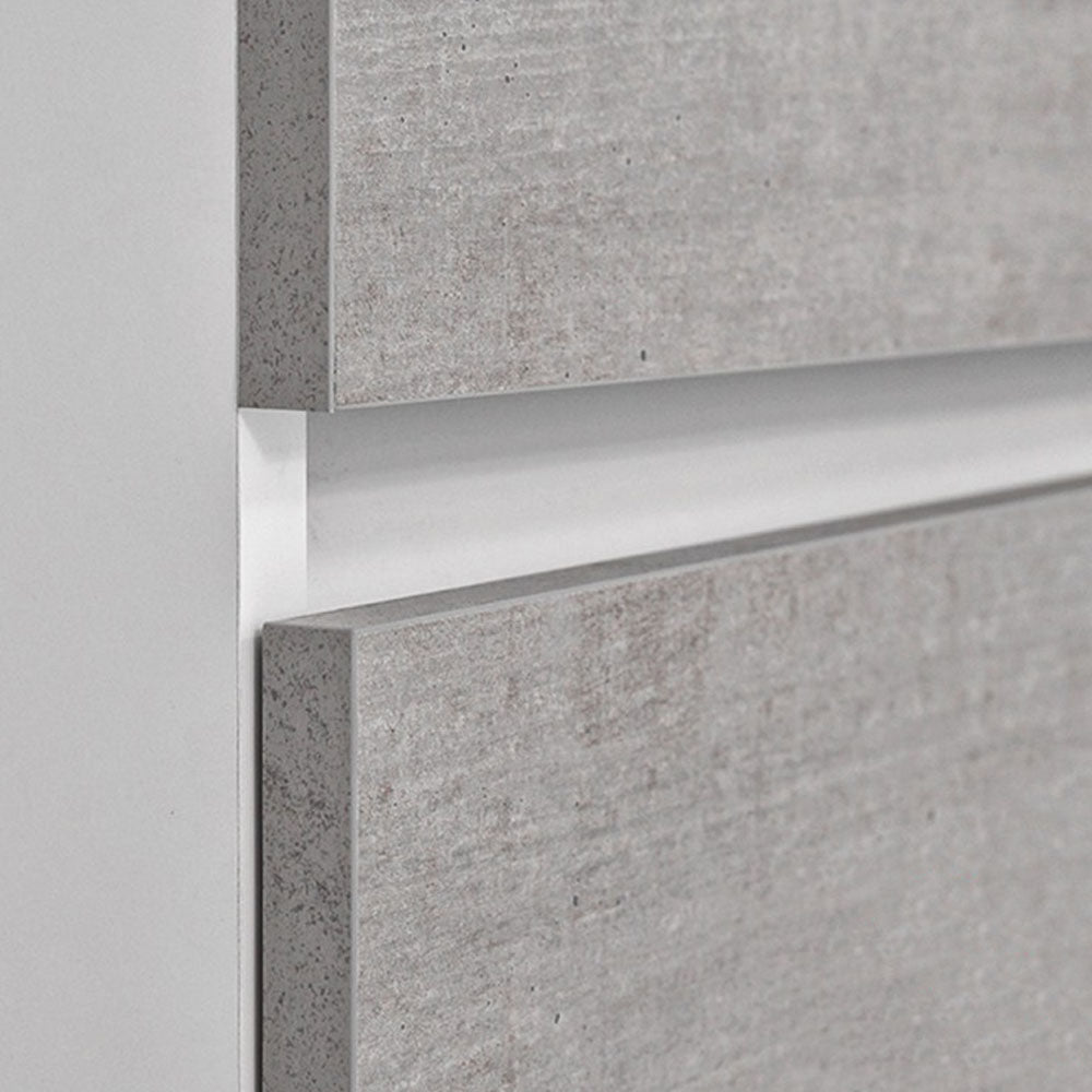 Composizione bagno sospesa Cubi&Co Favola 90 cm con lavabo e specchio - Bianco/Cemento 8