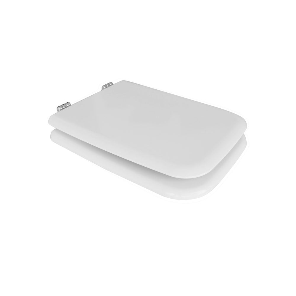  Sedile wc bianco per Ideal Standard vaso Conca larghezza 34 cm cerniere fisse