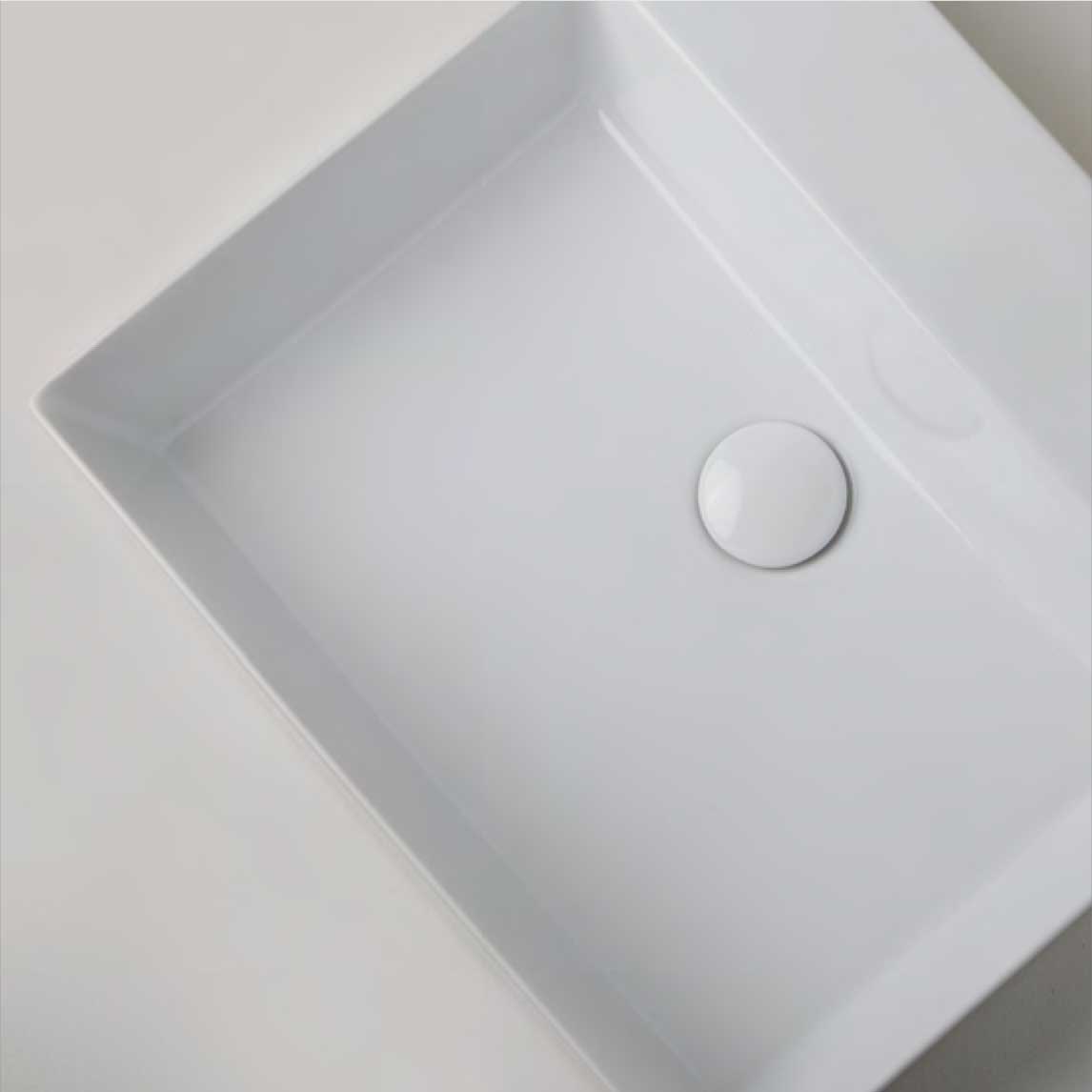  Lavabo da appoggio squadrato Ceramica Azzurra Elegance 75x45 cm