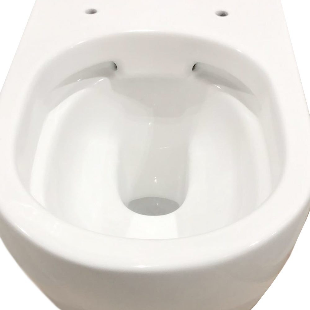  Sanitari sospesi senza brida Althea Cover in ceramica bianca wc+ bidet + sedile soft close slim