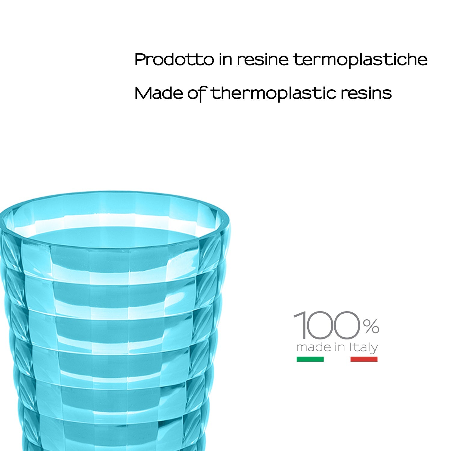  Portaspazzolini da appoggio Gedy serie Glady - Celeste