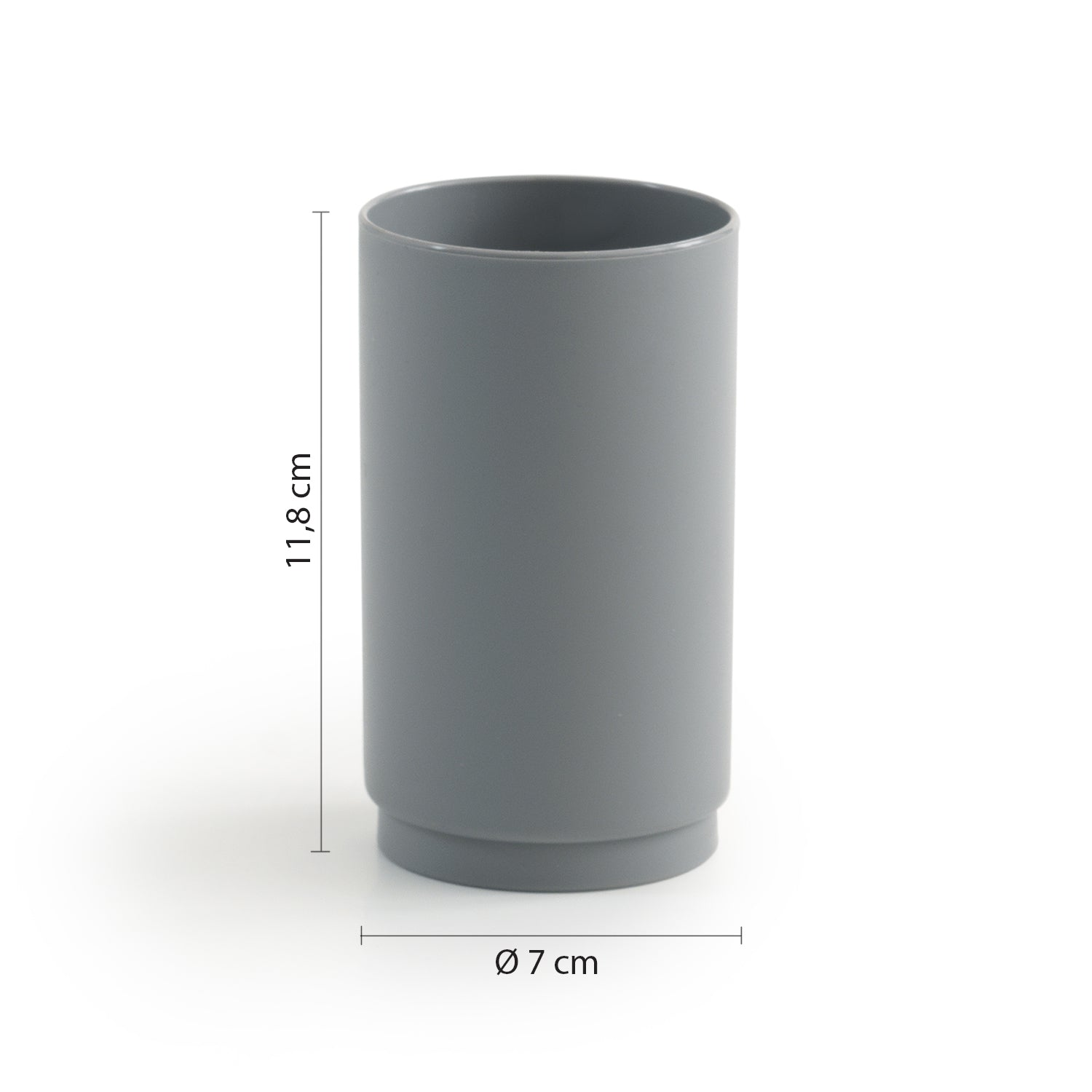  Portaspazzolini in resina Gedy serie Sharon - Grigio