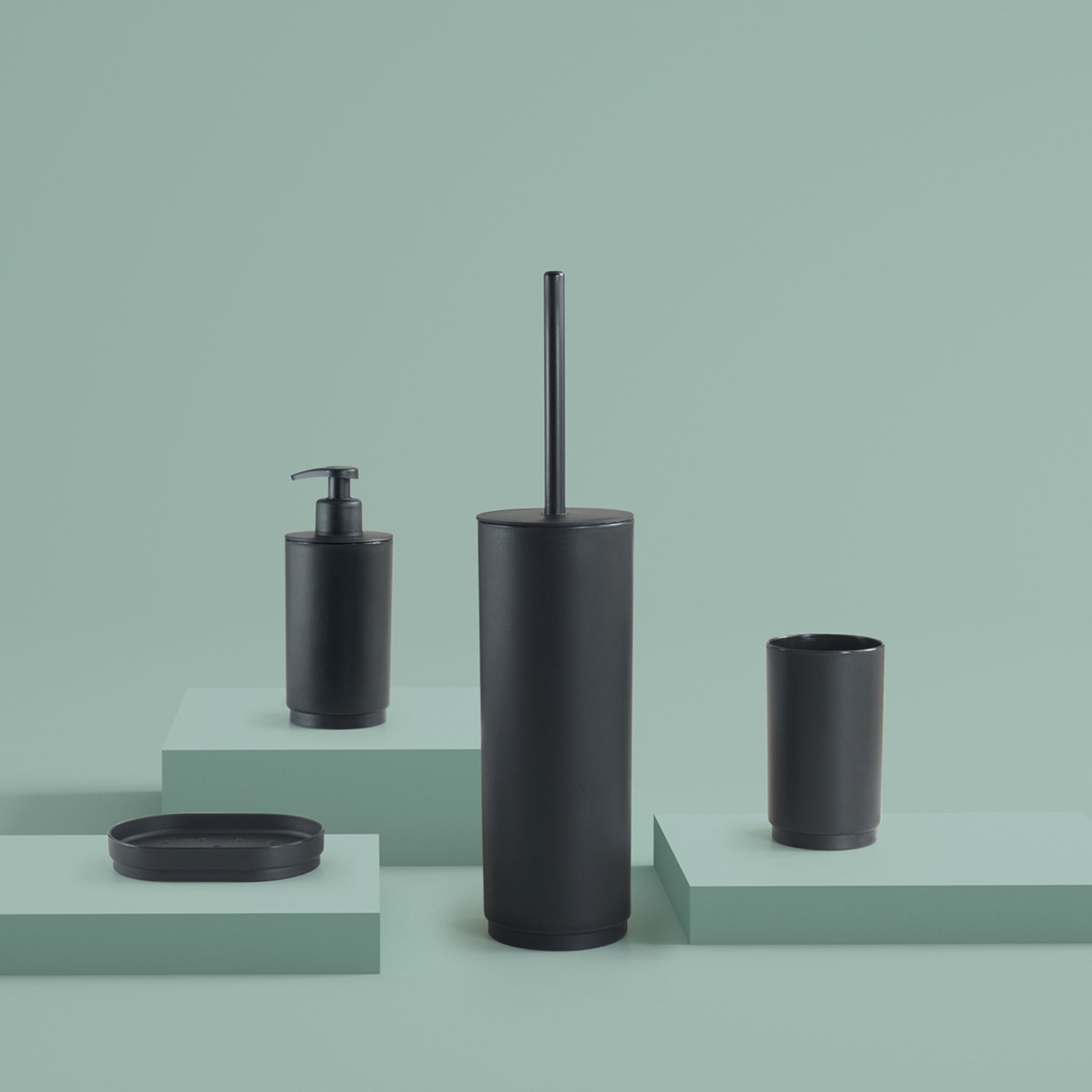 Scopino in resina Gedy serie Sharon - Nero Matt by CeramicStore | Lo specialista del tuo bagno