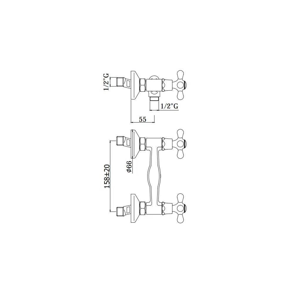  Gruppo doccia esterno con doccetta Paffoni serie Iris - Bianco/Gold by CeramicStore | Lo specialista del tuo bagno