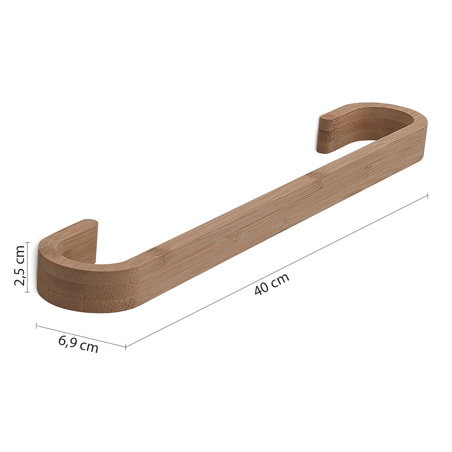  Portasalviette 40 cm in bambà¹ Gedy serie Himalaya - Naturale by CeramicStore | Lo specialista del tuo bagno