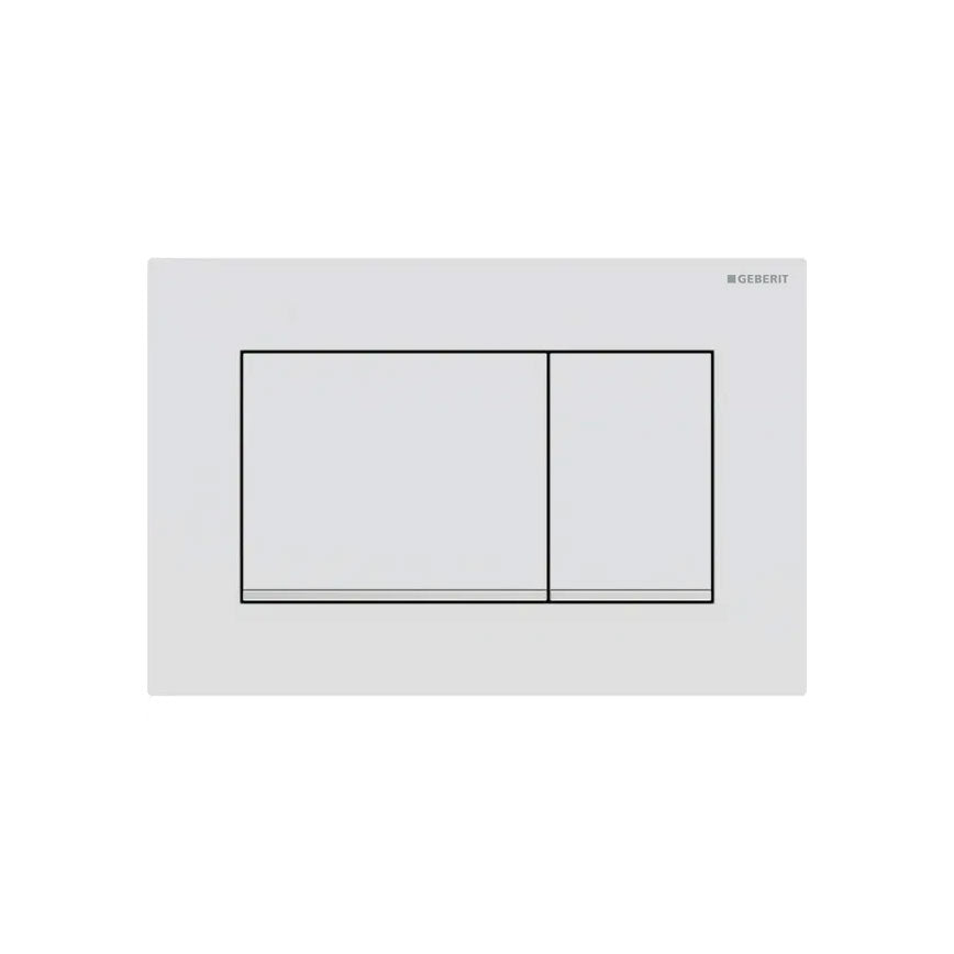 115.883.JQ.1 Piastra di azionamento Geberit Sigma 30  Bianco Opaco con riga cromo lucido