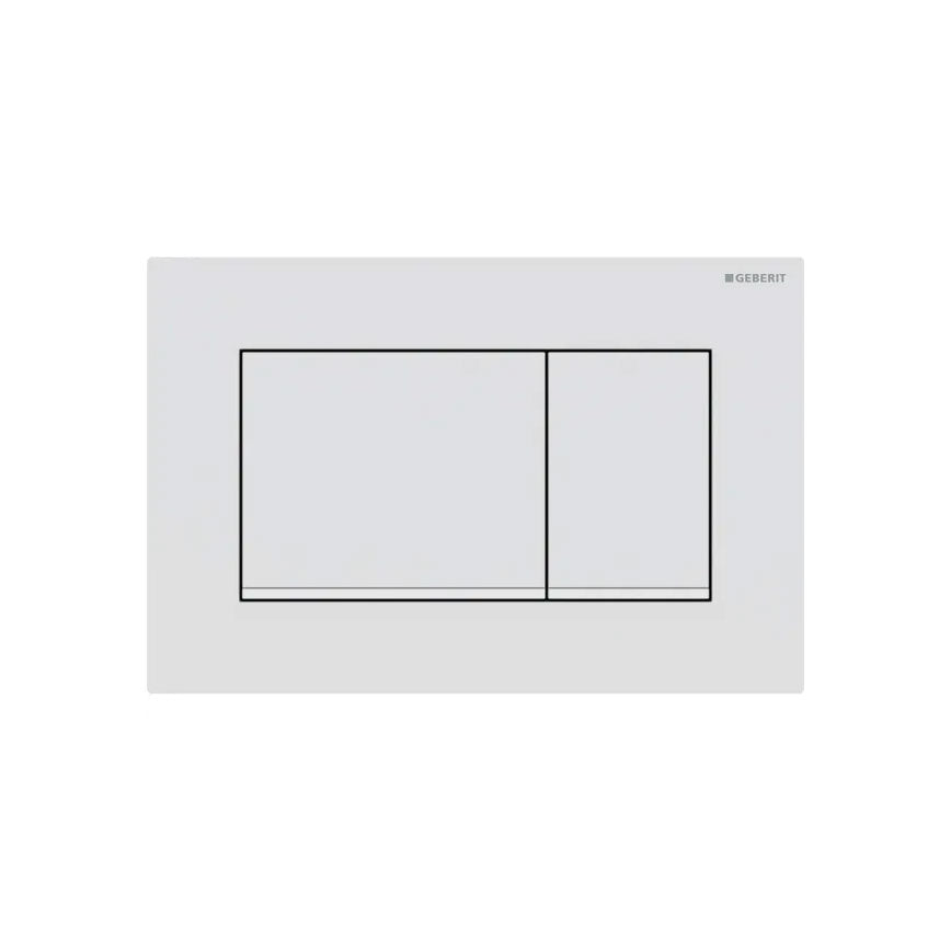 Piastra di azionamento Geberit Sigma 30 Bianca opaco con profilo Bianco