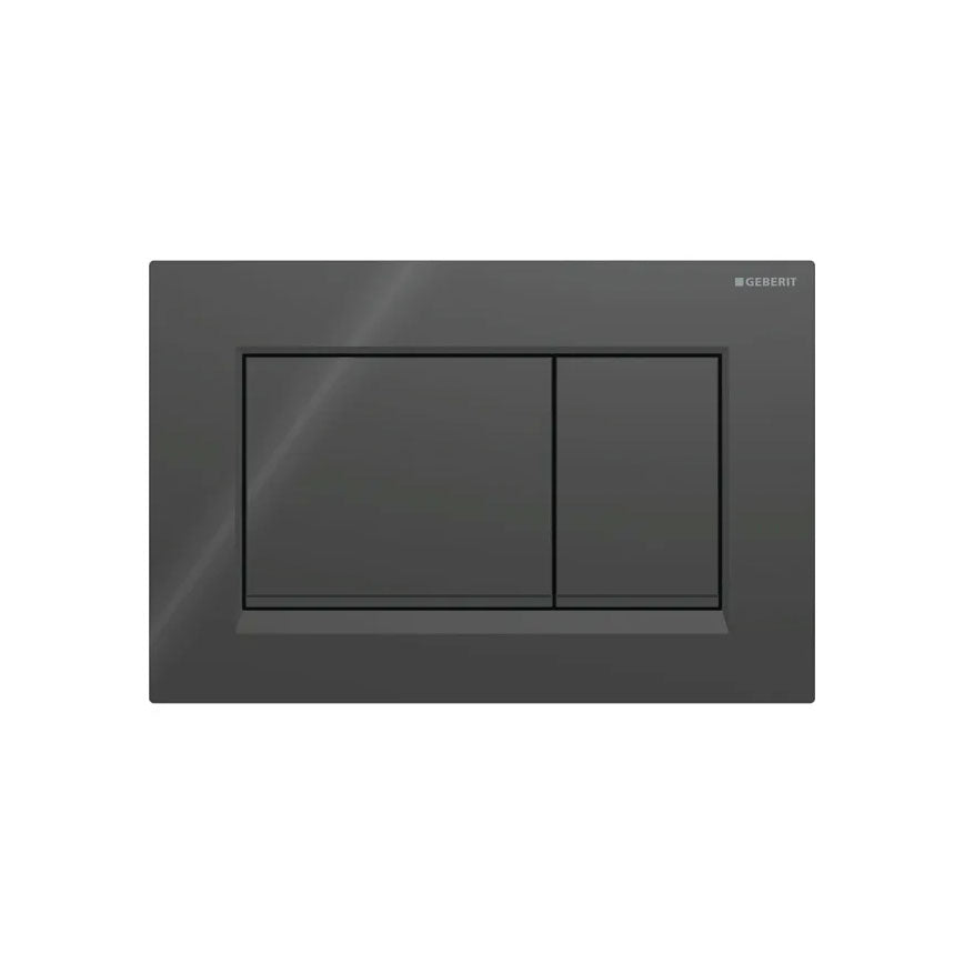 115.883.DW.1 Piastra di azionamento Geberit Sigma 30 Nero con profilo Nero opaco