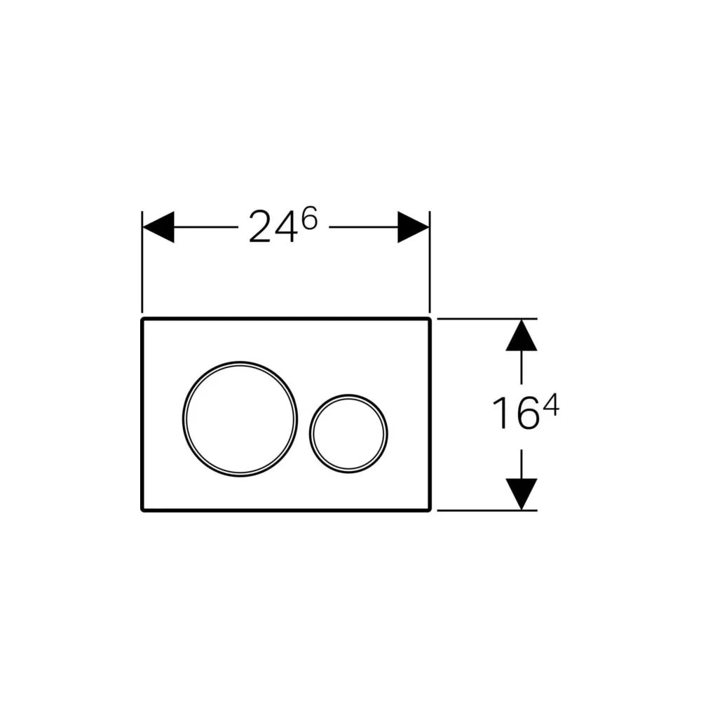 115.882.KH.1 Piastra di azionamento Geberit Sigma 20 Cromo-Satinata-Cromo 3