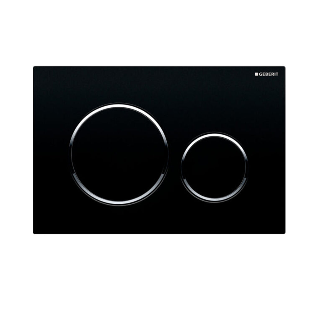 115.882.KM.1 Piastra di azionamento Geberit Sigma 20 Nero-Cromo-Nero