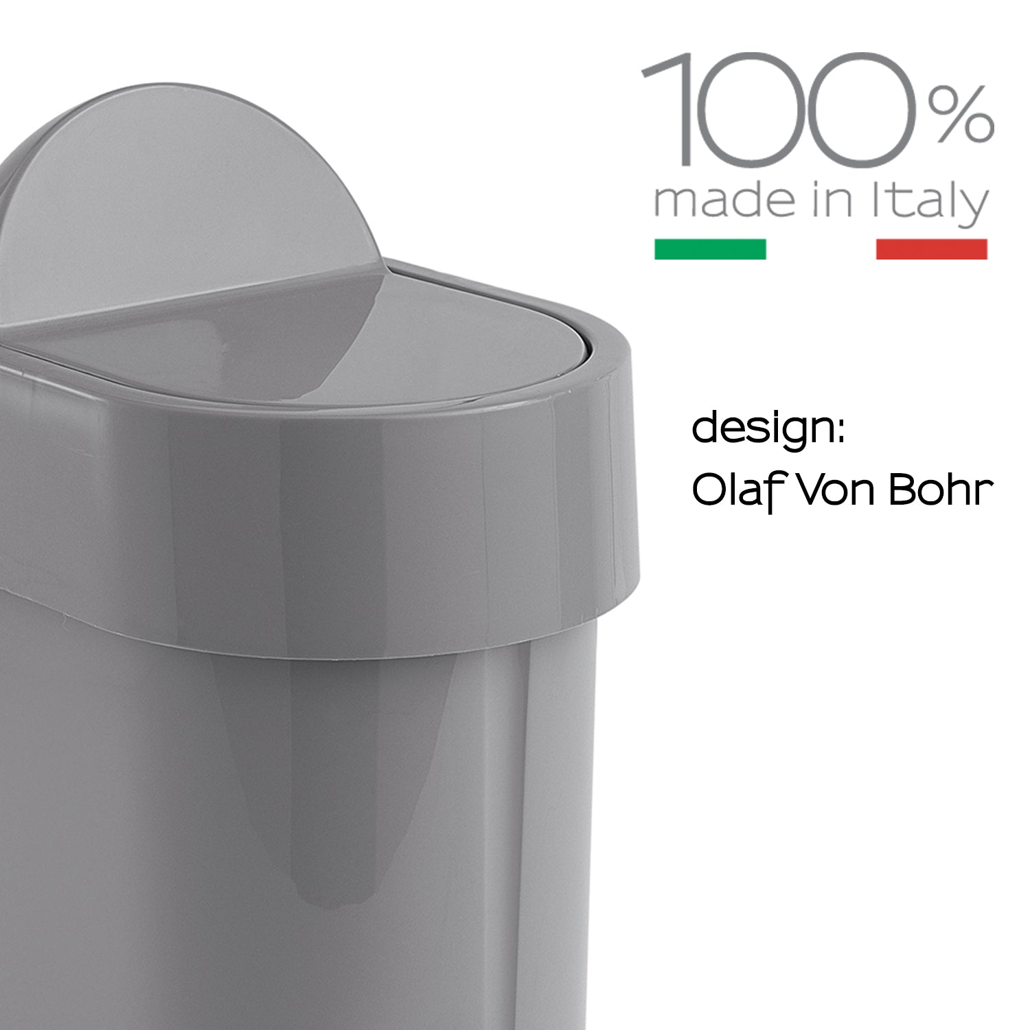  Portarifiuti da appoggio di Gedy serie Junior - Grigio by CeramicStore | Lo specialista del tuo bagno