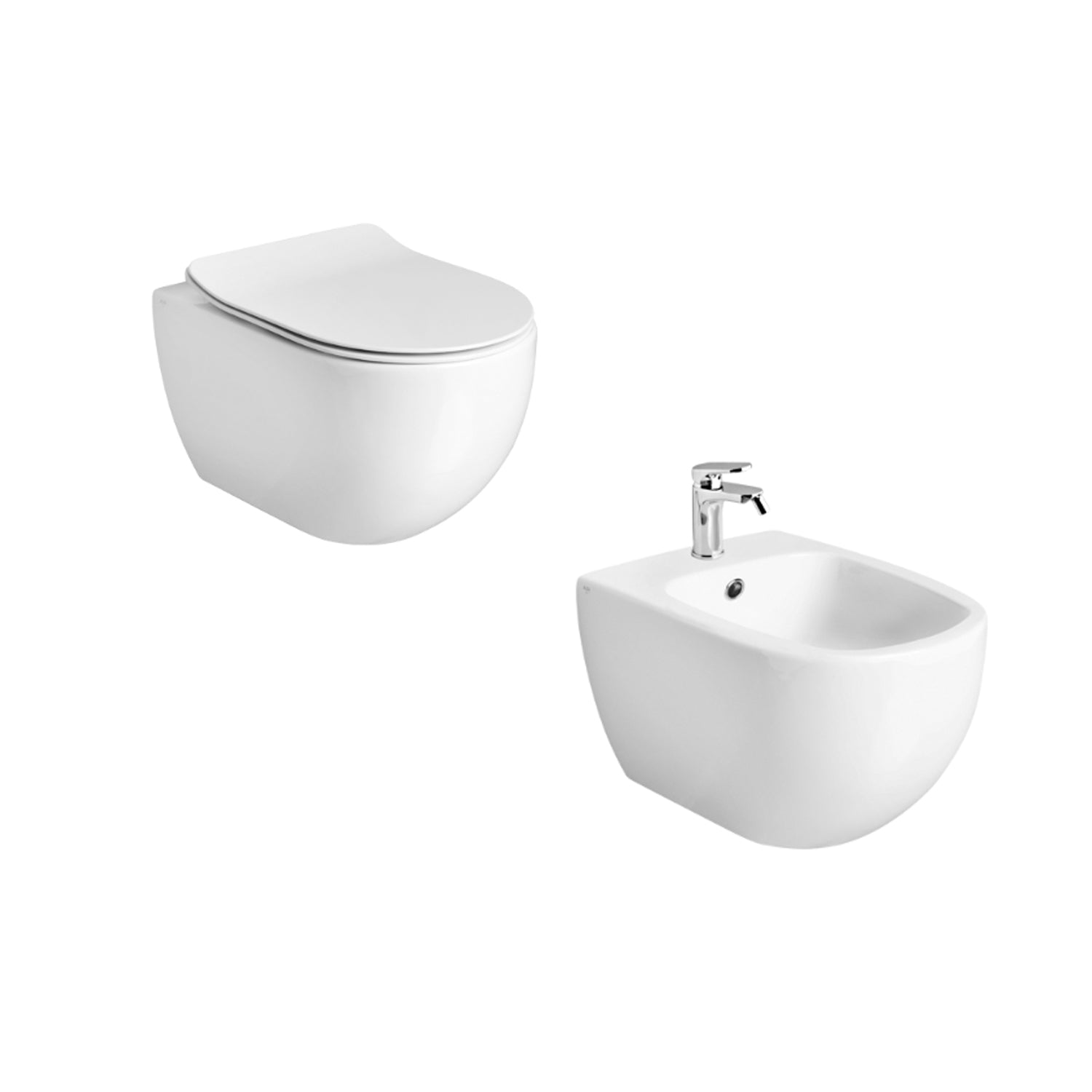  Coppia di sanitari sospesi rimless Axa modello Glomp 51x36