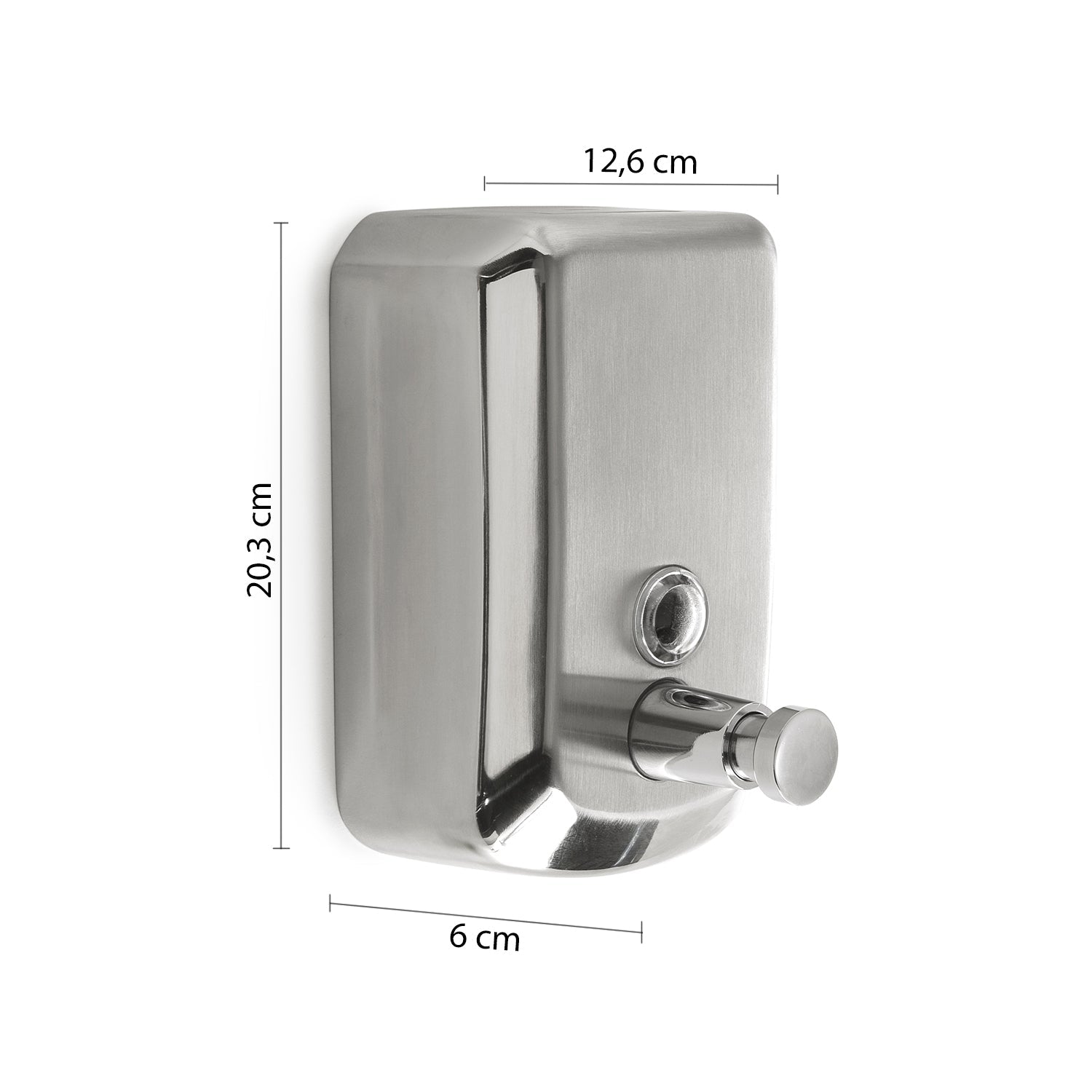  Dispenser sapone da parete da 1000 ml in acciaio inox di Gedy modello Epos - Lucido by CeramicStore | Lo specialista del tuo bagno