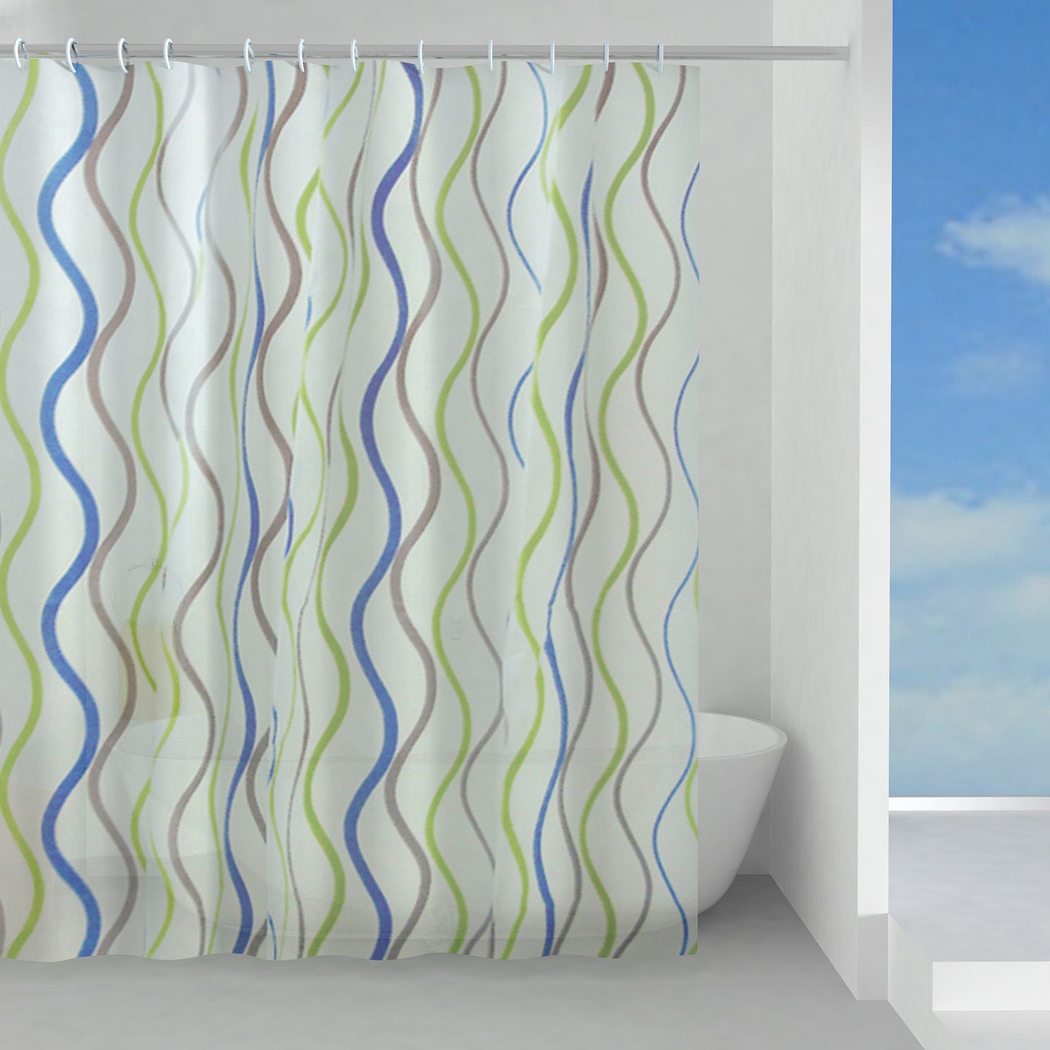 Tenda doccia in Peva 240x200 cm modello Liane di Gedy - Multicolore by CeramicStore | Lo specialista del tuo bagno