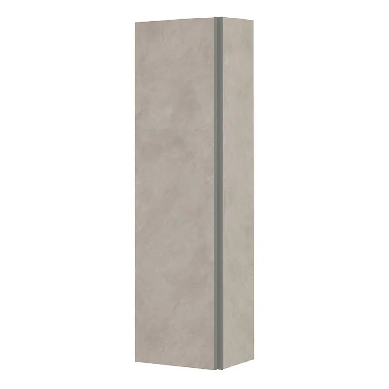 Pensile a un'anta Cubi&Co serie Ossidiana 40x135x26 cm - Beton cenere