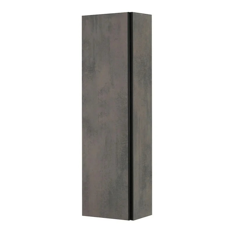 Pensile a un'anta Cubi&Co serie Ossidiana 40x135x26 cm - Ossido grigio