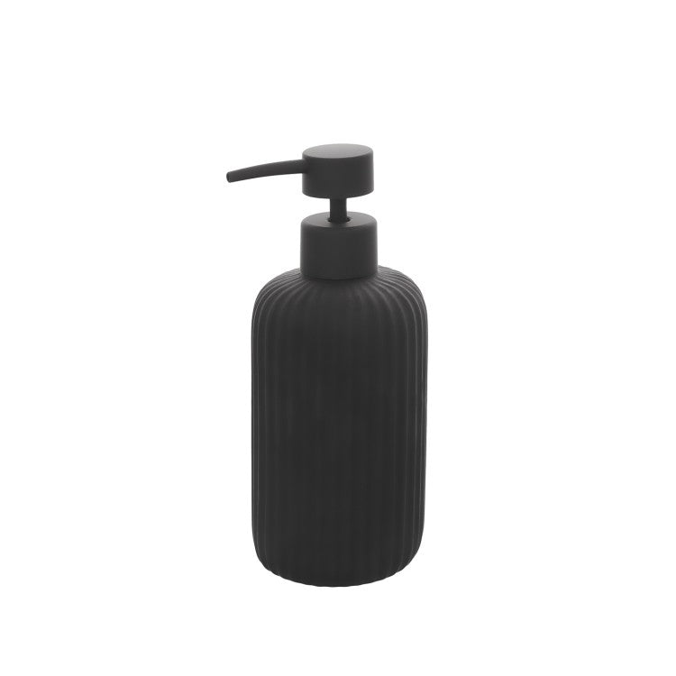 Dispenser sapone in ceramica soft touch BathCore serie Prisma - Nero