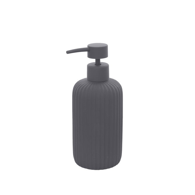 Dispenser sapone in ceramica soft touch BathCore serie Prisma - Grigio