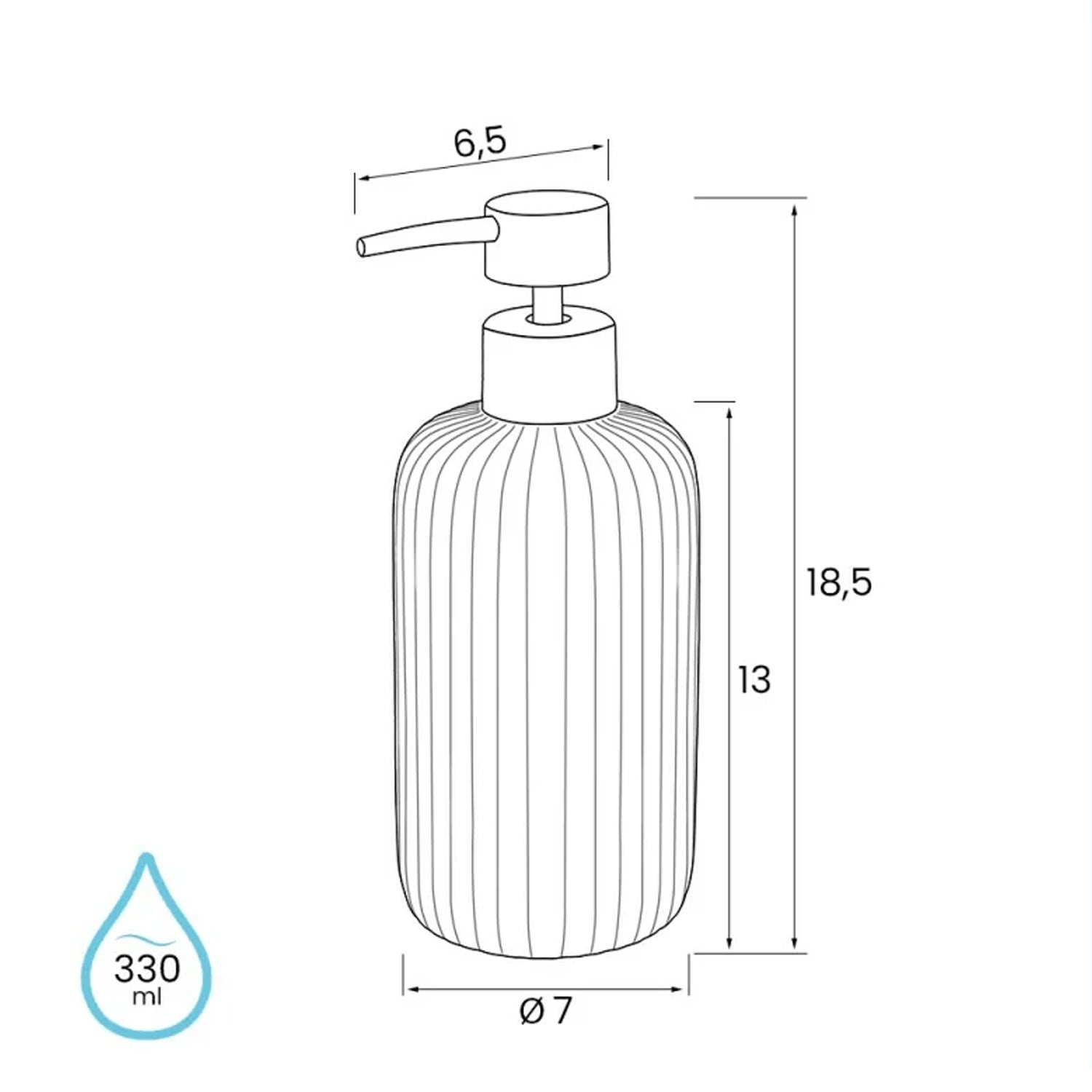 Dispenser sapone in ceramica soft touch BathCore serie Prisma - Rosso mattone 2