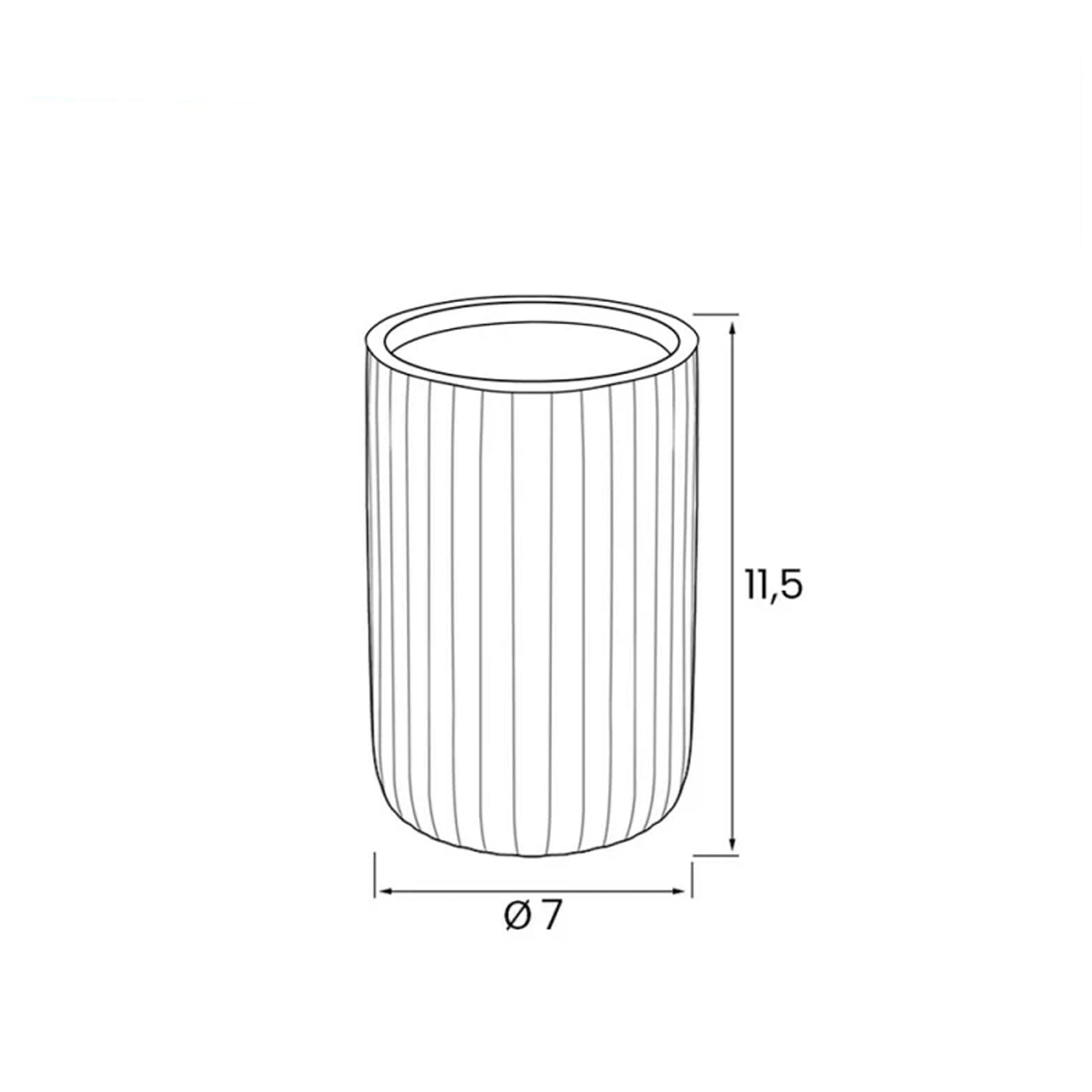Portaspazzolini in ceramica soft touch BathCore serie Prisma - Bianco 2
