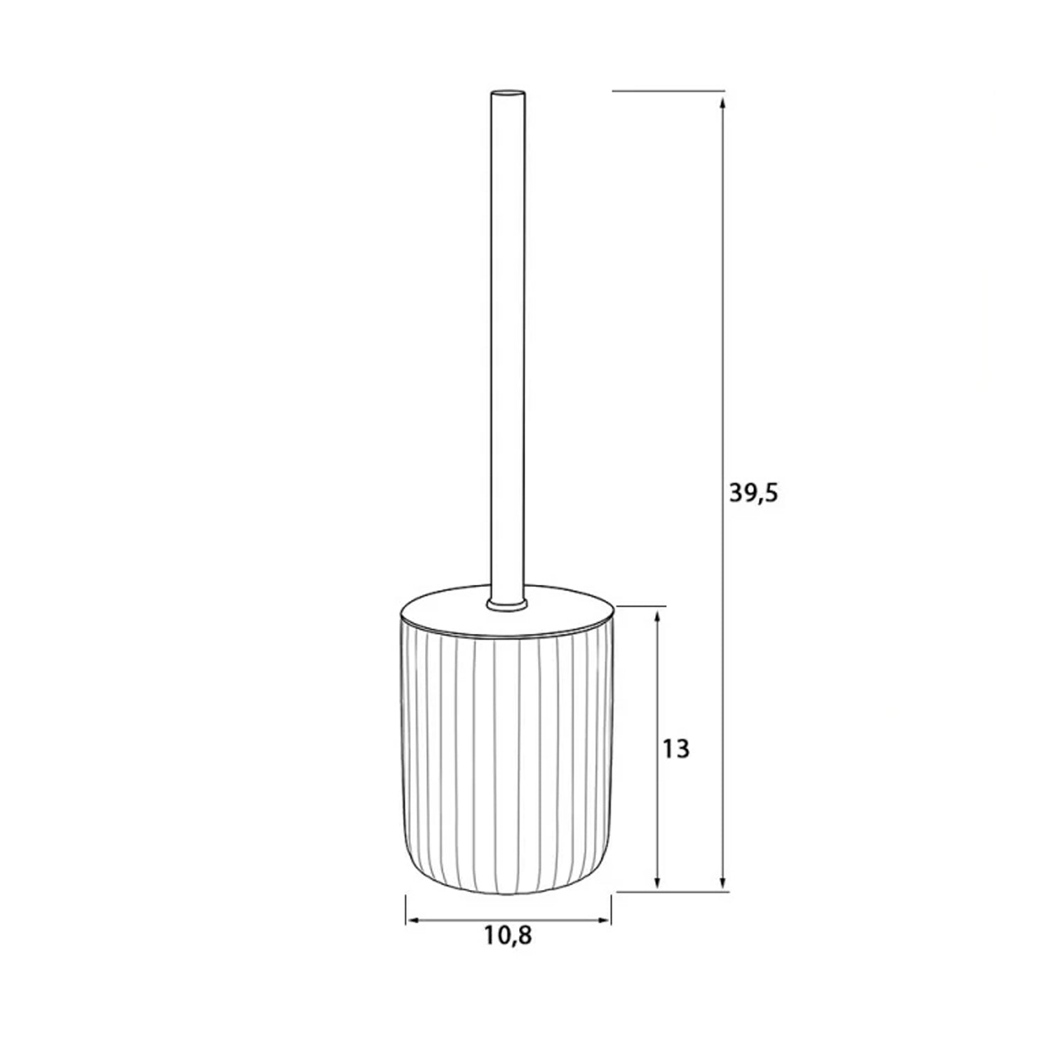Portascopino in ceramica soft touch BathCore serie Prisma - Giallo 2