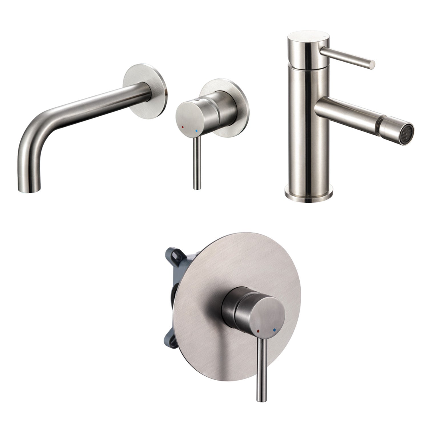 Composizione di miscelatori per lavabo incasso