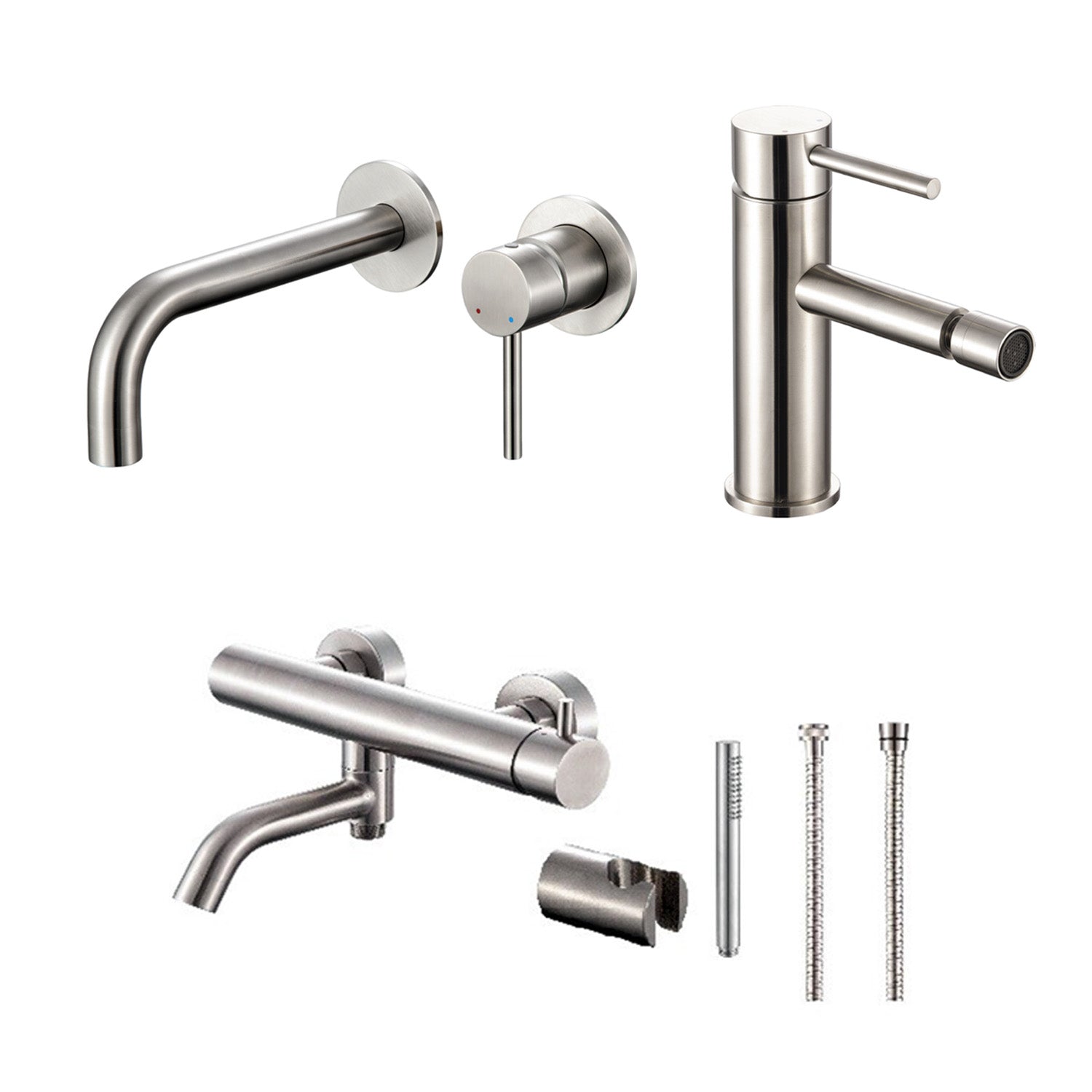 Composizione di miscelatori per lavabo incasso