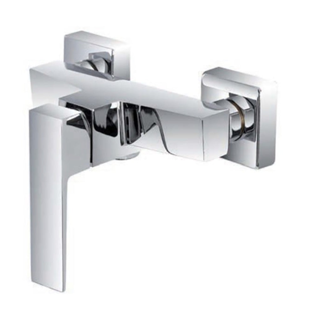 Kit miscelatore lavabo, bidet e doccia esterno RubiFlux serie Arkon con scarico clic-clac - Cromo 7