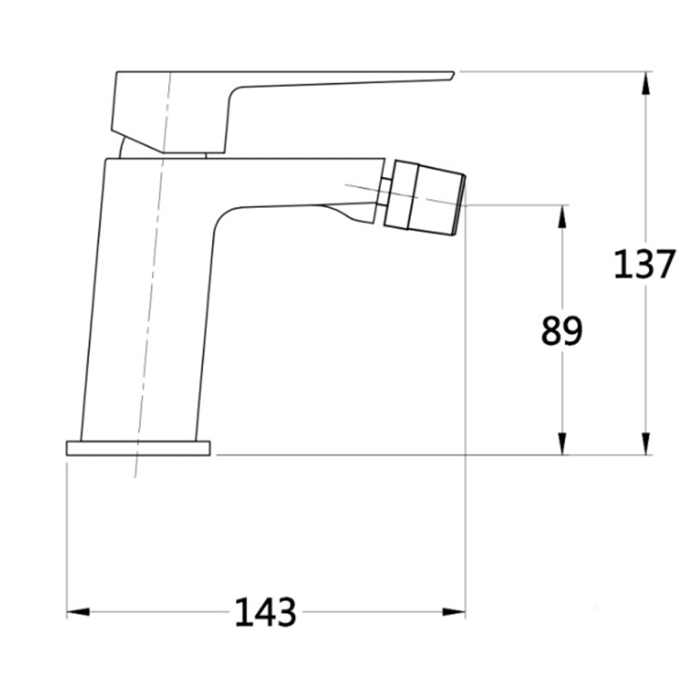 Kit miscelatore lavabo alto + bidet RubiFlux serie Arkon con scarico clic-clac - Cromo 5