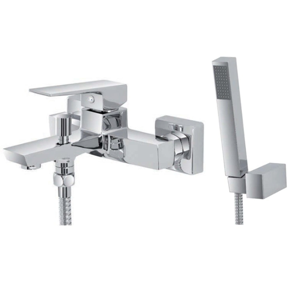 Kit miscelatore lavabo, bidet e vasca esterno RubiFlux serie Arkon con scarico clic-clac - Cromo 5