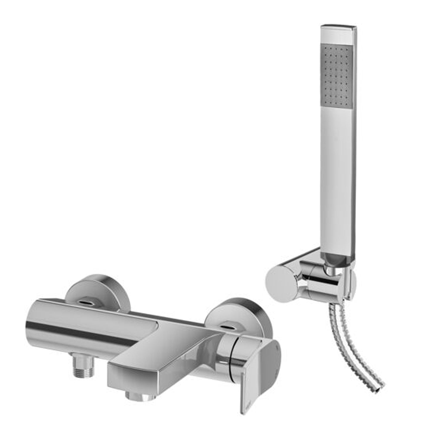  Set miscelatori lavabo bidet e vasca con doccino in ottone modello Tilt Paffoni cromato by CeramicStore | Lo specialista del tuo bagno