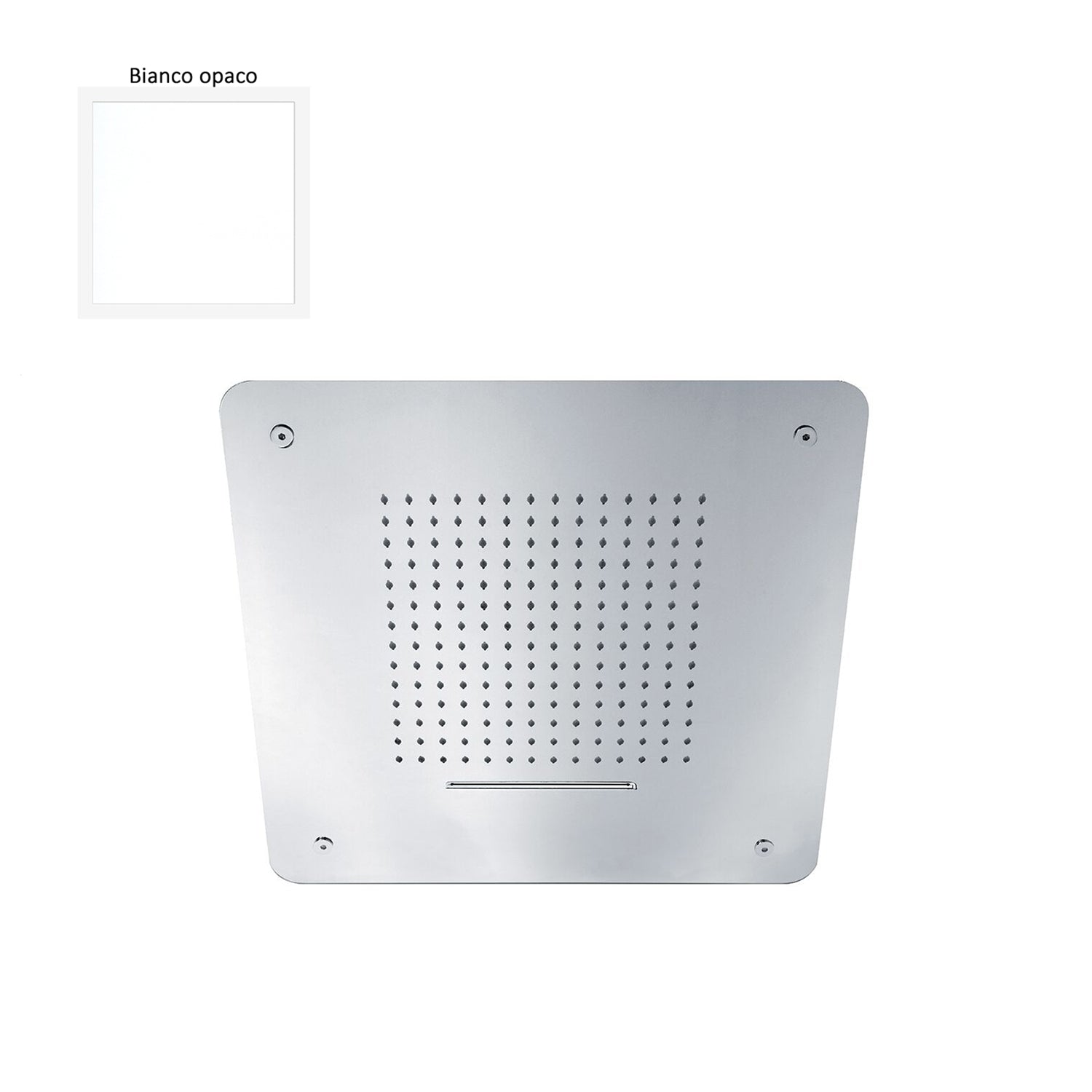 Soffione Cosmo 50cm in acciaio con anticalcare e 2 getti bianco by CeramicStore | Lo specialista del tuo bagno