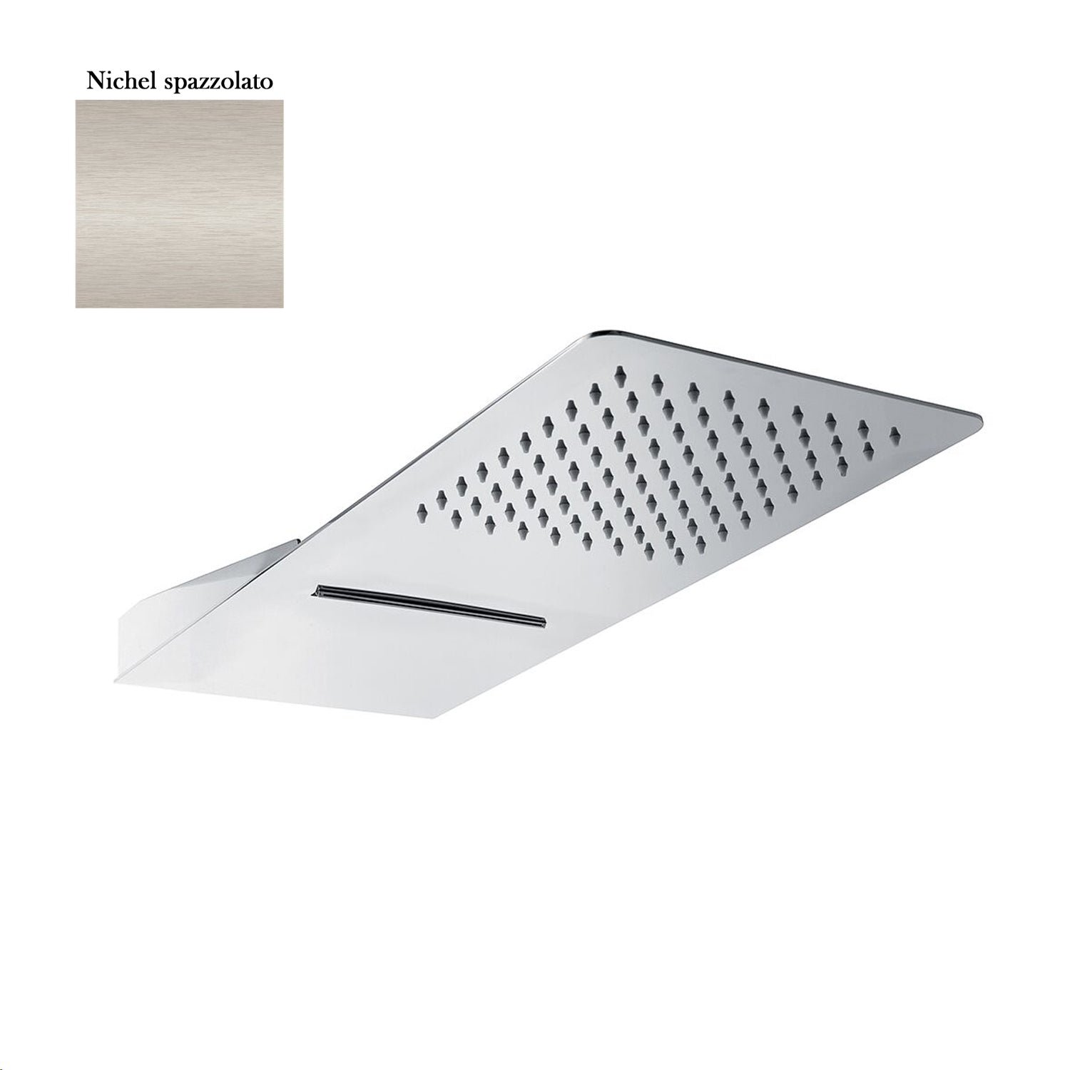 Soffione Berlino 55x23cm con 2 getti nichel by CeramicStore | Lo specialista del tuo bagno