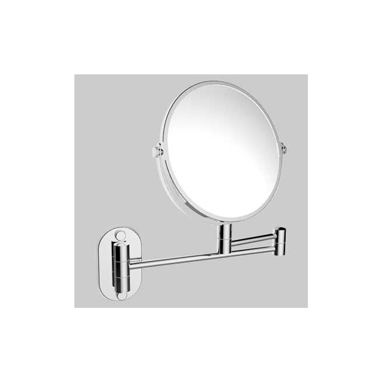 Specchio ingranditore modello Laura a muro con 2 bracci - Cromato by CeramicStore | Lo specialista del tuo bagno