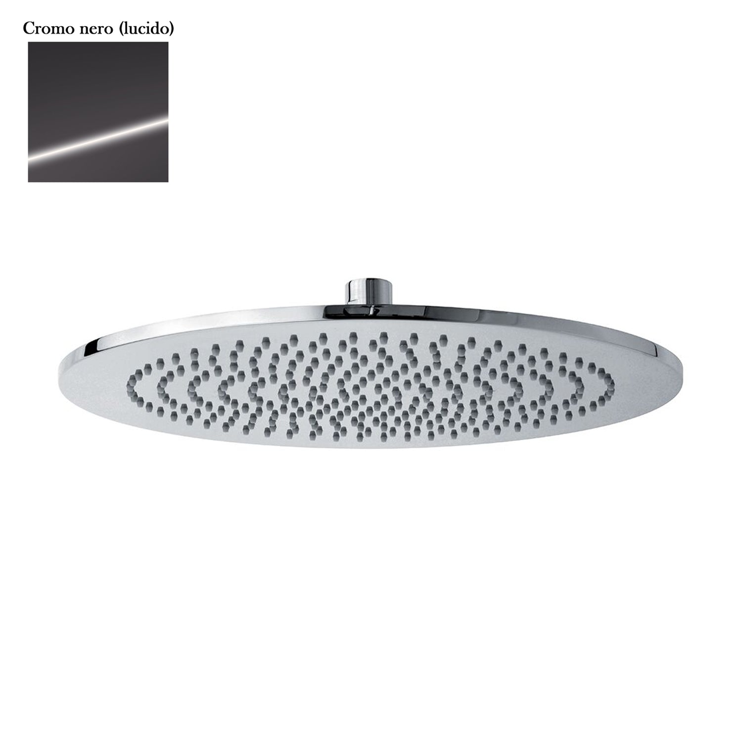 Soffione tondo Vienna 250mm monogetto ispezionabile cromo nero by CeramicStore | Lo specialista del tuo bagno