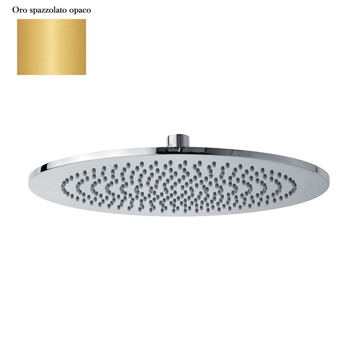 Soffione tondo Vienna 250mm oro spazzolato monogetto ispezionabile by CeramicStore | Lo specialista del tuo bagno