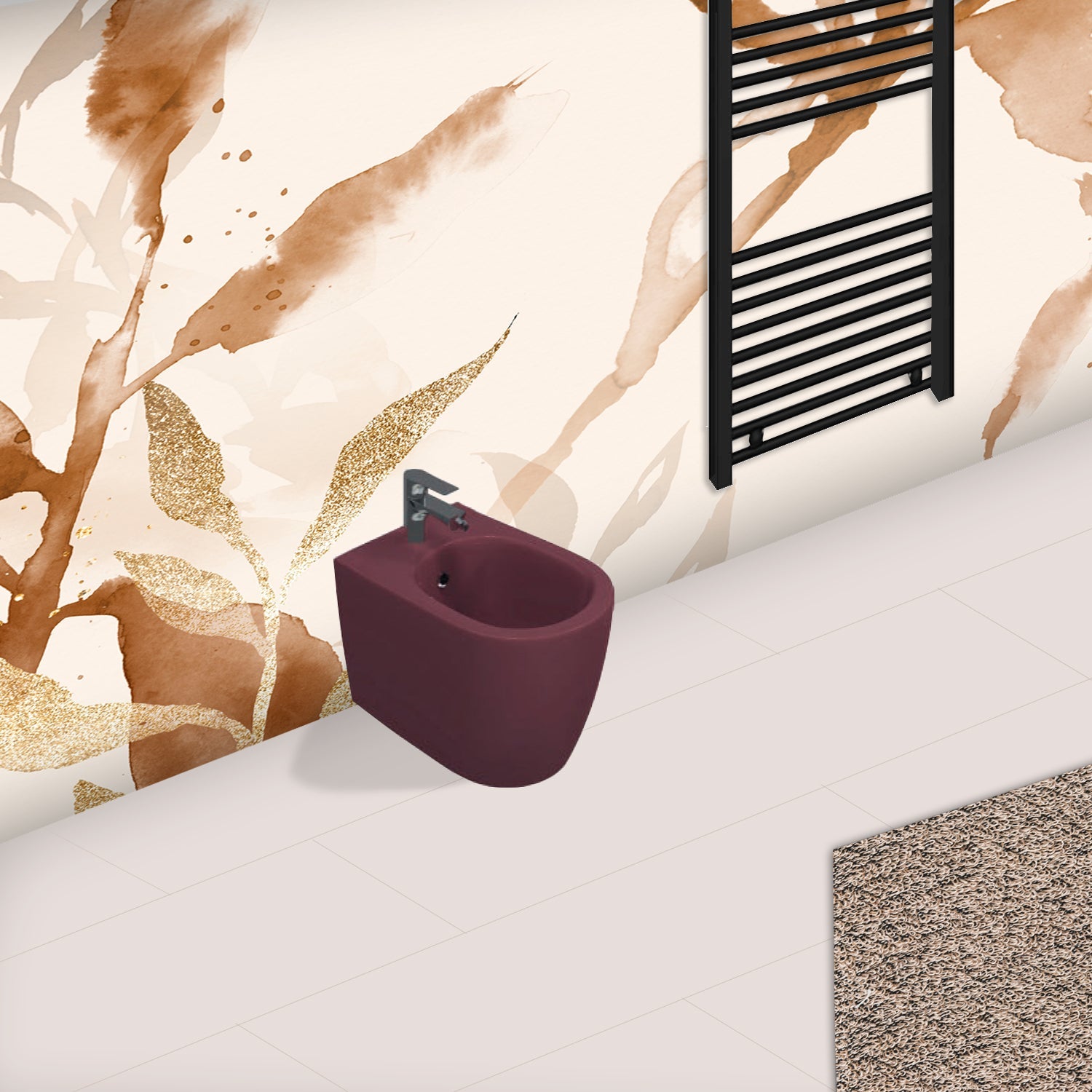  Sanitari Filomuro Rimless con coprieater Soft Close BathCore serie Infinity 53x36