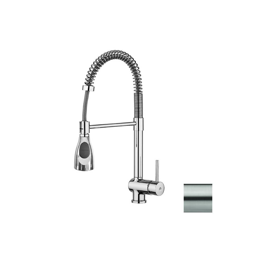 Miscelatore cucina con doccetta serie Stick modello SK177ST steel looking Paffoni by CeramicStore | Lo specialista del tuo bagno