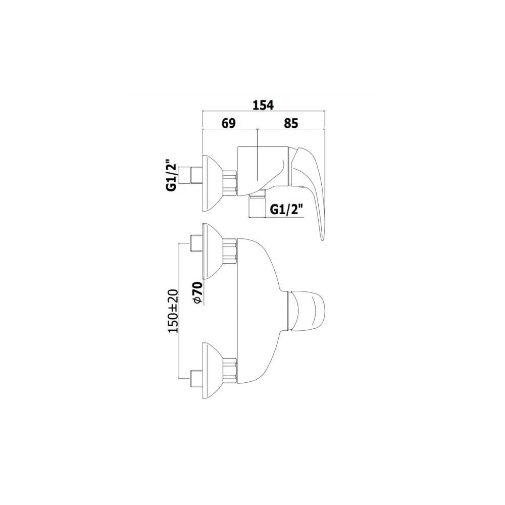  doccia e flessibile inclusi serie Duemila Paffoni - Cromato by CeramicStore | Lo specialista del tuo bagno