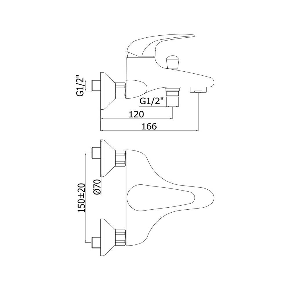  Miscelatore vasca/doccia con supporto a muro snodato serie Duemila Paffoni - Cromato by CeramicStore | Lo specialista del tuo bagno