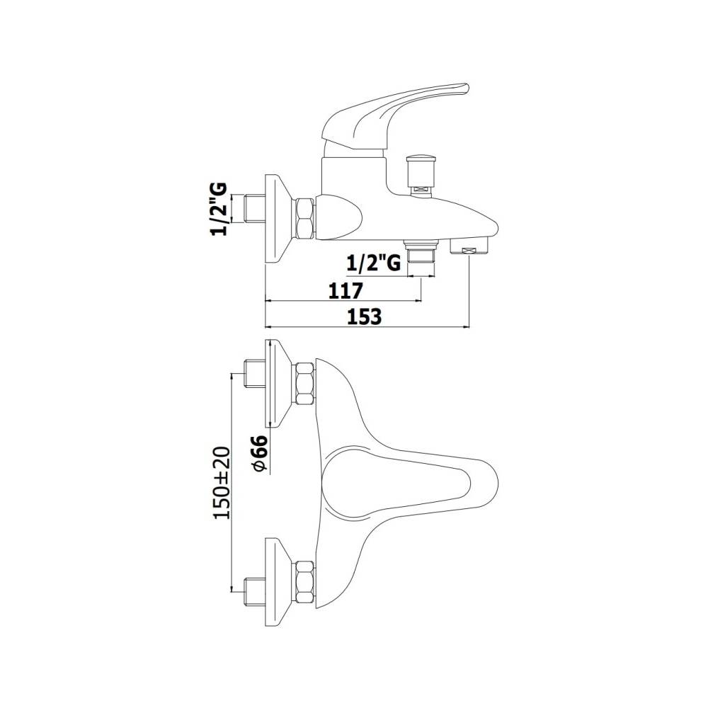  Miscelatore vasca con doccetta serie Nettuno Due modello ND023CR cromo Paffoni by CeramicStore | Lo specialista del tuo bagno