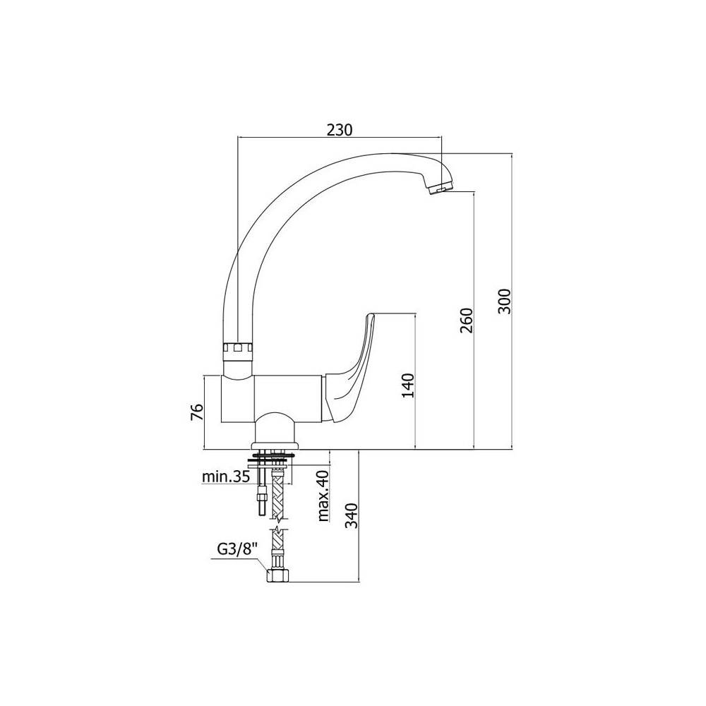  Miscelatore Sottofinestra cucina serie Nettuno Due modello ND189CR cromo Paffoni by CeramicStore | Lo specialista del tuo bagno