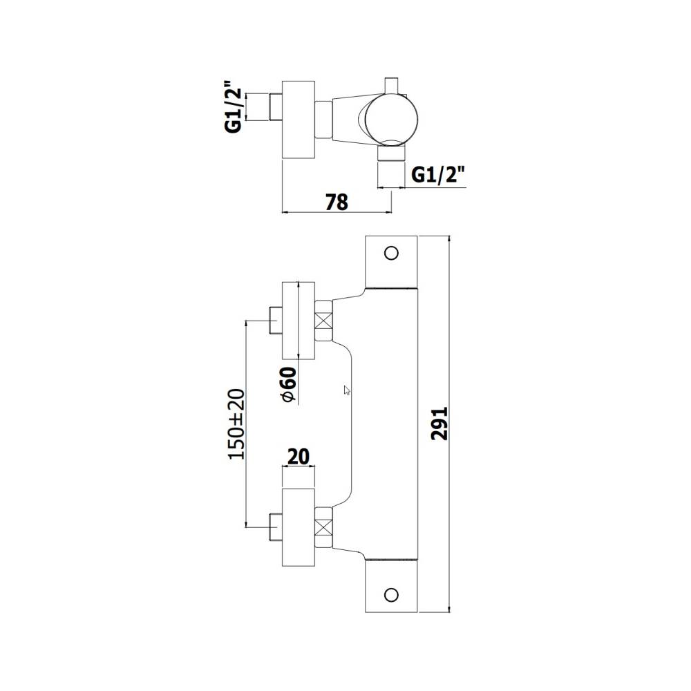  Miscelatore termostatico doccia senza set doccia serie Light modello LIQ168CR cromo Paffoni by CeramicStore | Lo specialista del tuo bagno