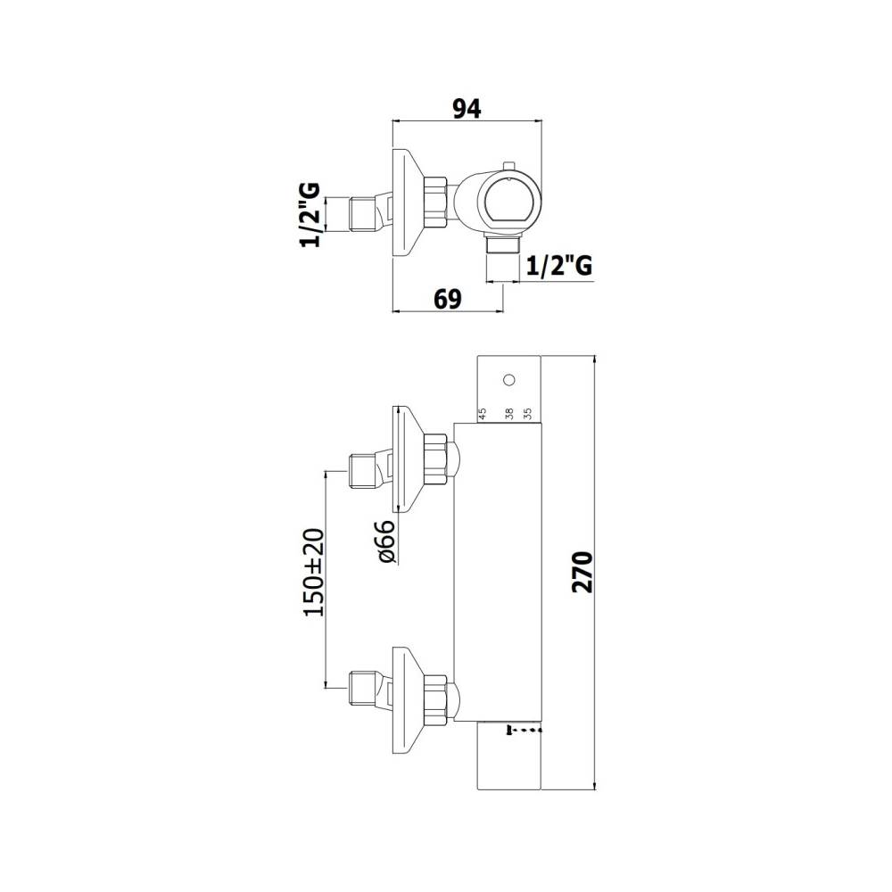  Miscelatore doccia termostatico serie Equo Star New modello EQS168CRNEW cromo Paffoni by CeramicStore | Lo specialista del tuo bagno
