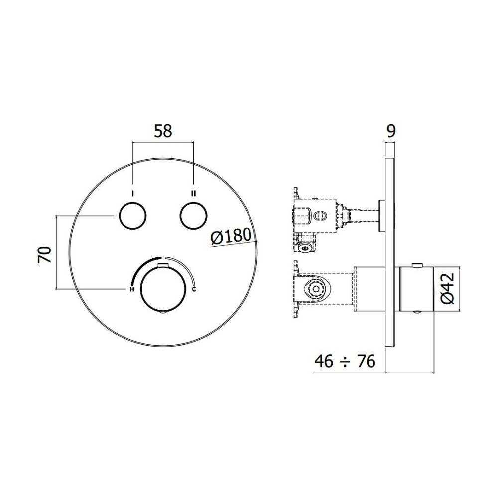  Miscelatore incasso doccia serie Compact Box modello CPM018CR cromo Paffoni by CeramicStore | Lo specialista del tuo bagno