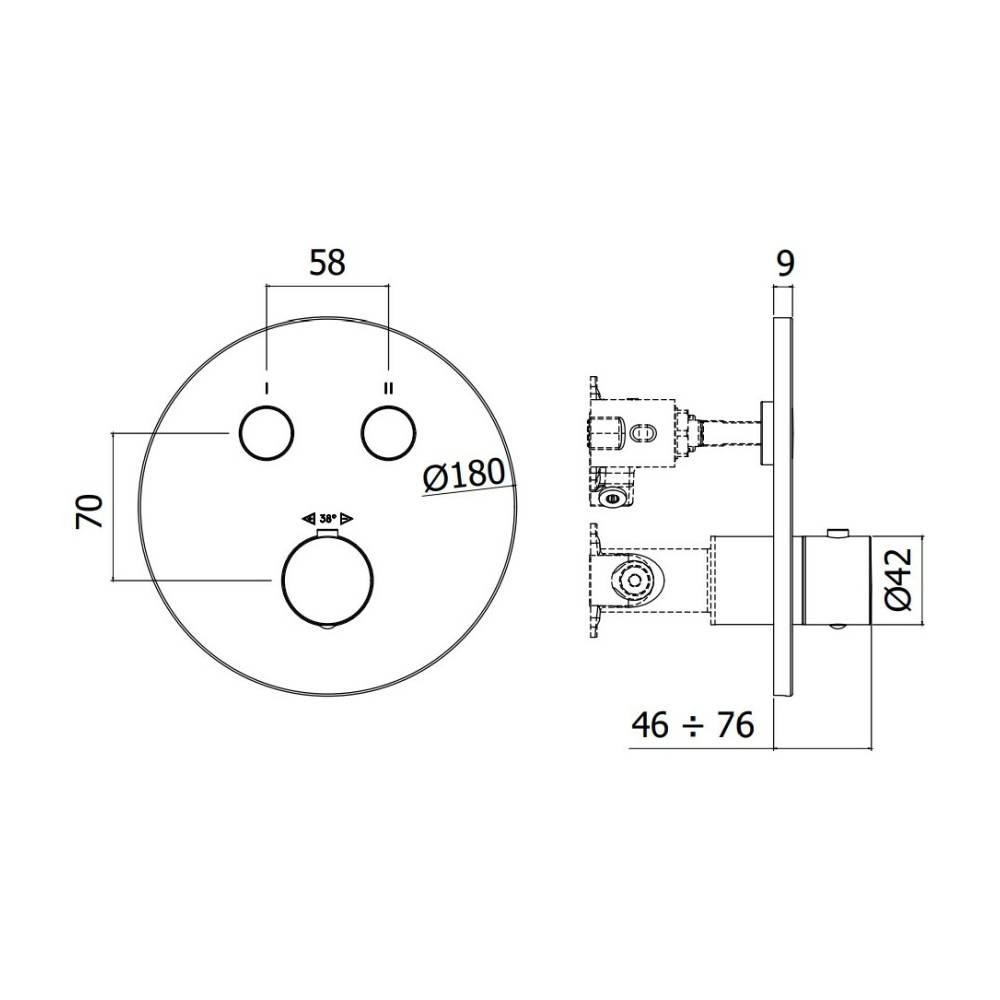  Miscelatore incasso doccia termostatico serie Compact Box modello CPT018CR cromo Paffoni by CeramicStore | Lo specialista del tuo bagno