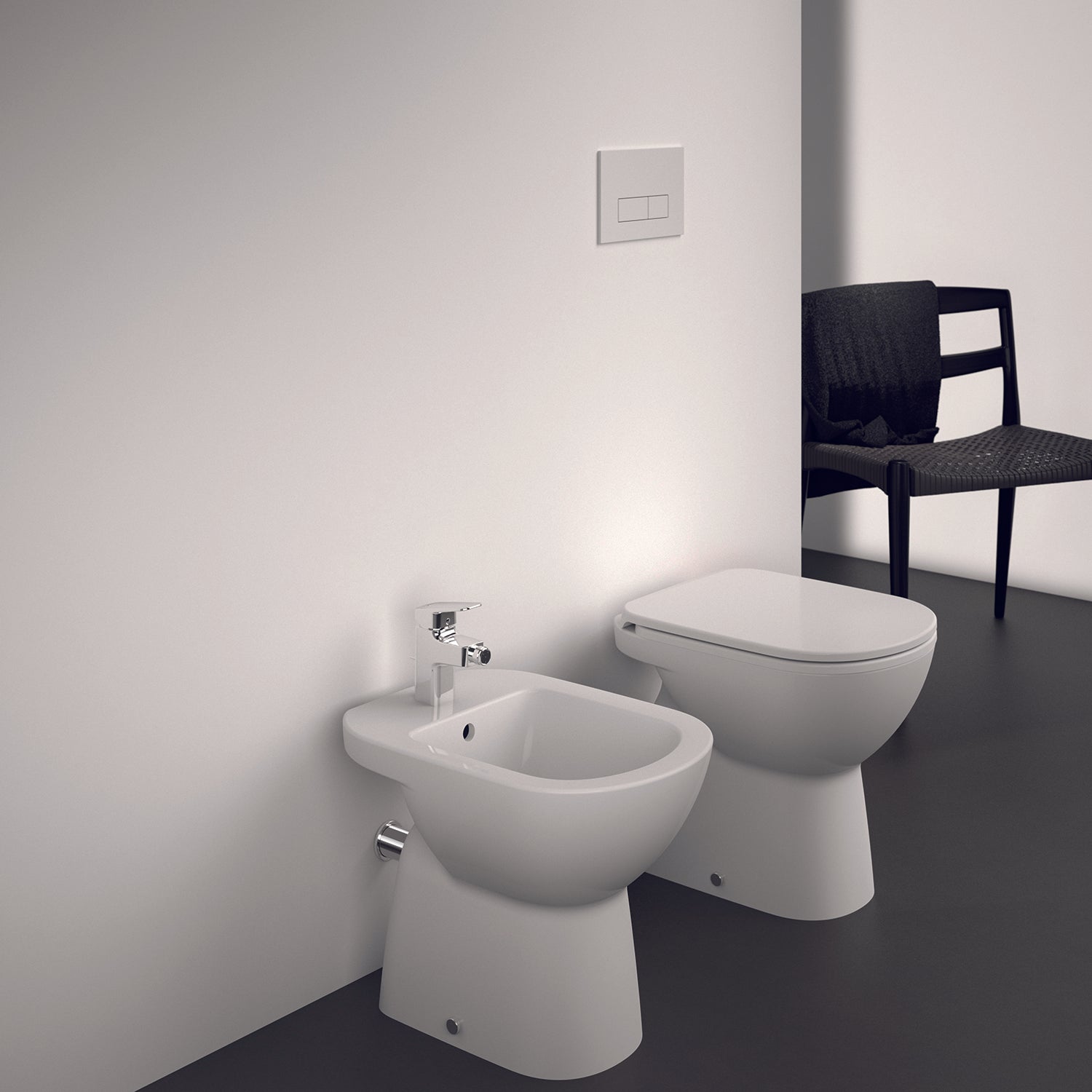 Bidet a terra distanziato da parete modello i.life A 48,5x36 cm 2