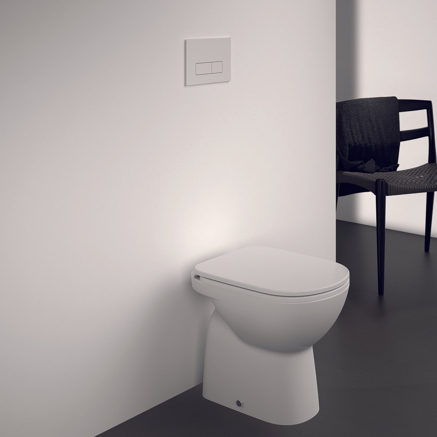 Vaso a terra distanziato dal muro Ideal Standard modello i.life A 48,5x36 cm con sedile tradizionale